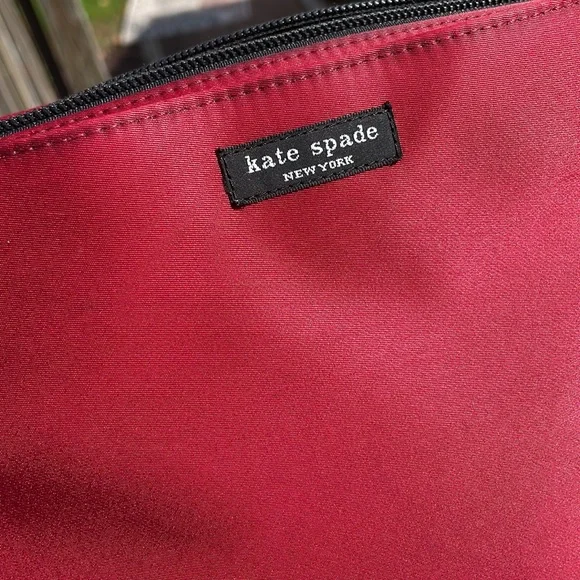 Vintage Kate Spade Cranberry Color Shoulder Bag. 8 X 11.  Pre-loved. - Picture 10 of 14